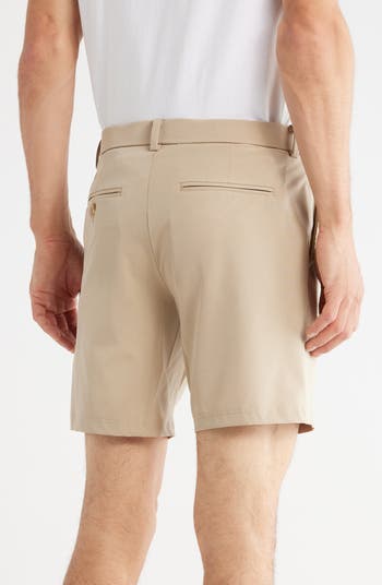 9-Inch Solid Flat Front Golf Shorts