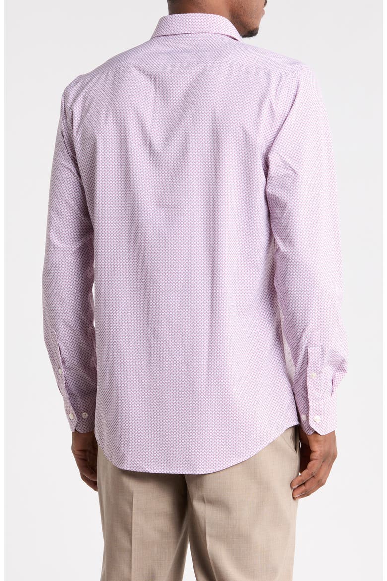 Trim Fit Geo Circle Dress Shirt, Alternate, color, ROSE