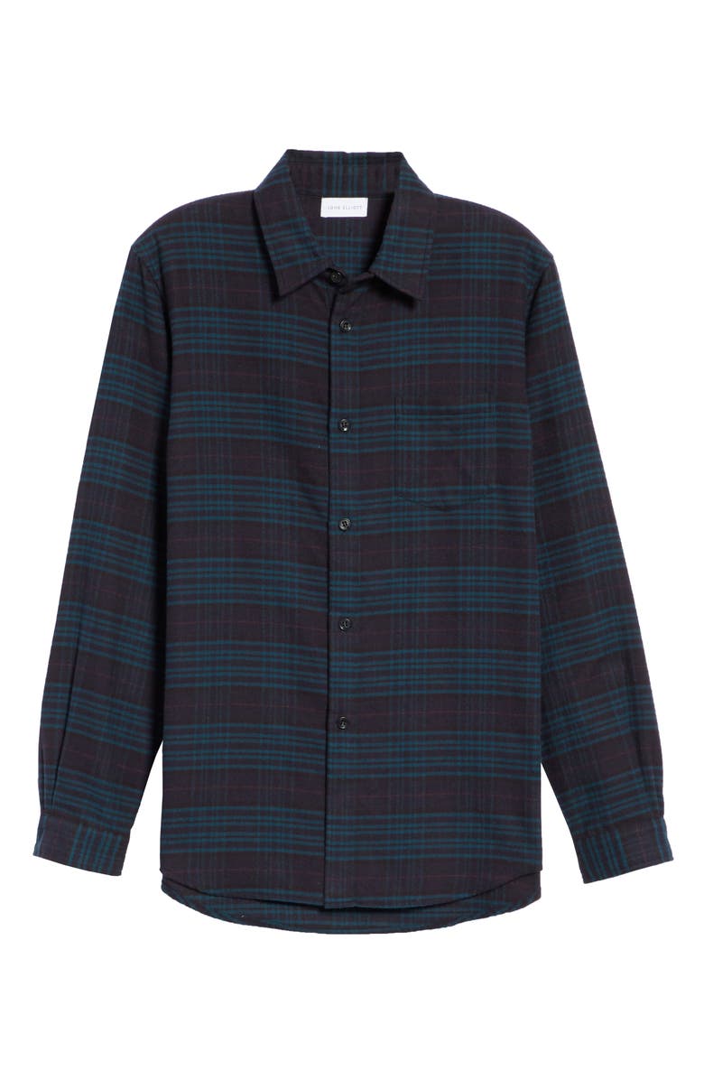 John Elliott Plaid Flannel Shirt, Alternate, color, 