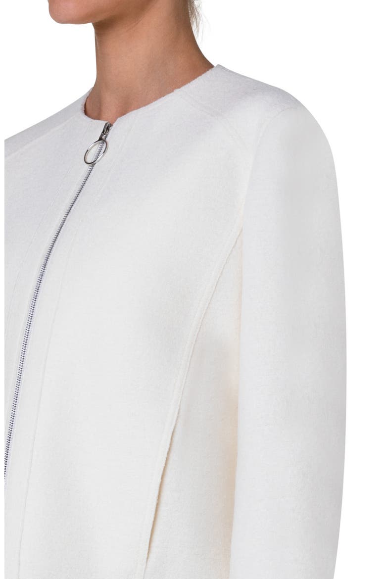 Boiled Wool Zip Jacket, Alternate, color, CREAM