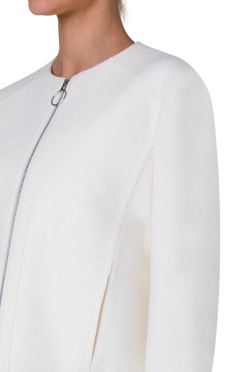 Akris punto Boiled Wool Zip Jacket, Alternate, color, 