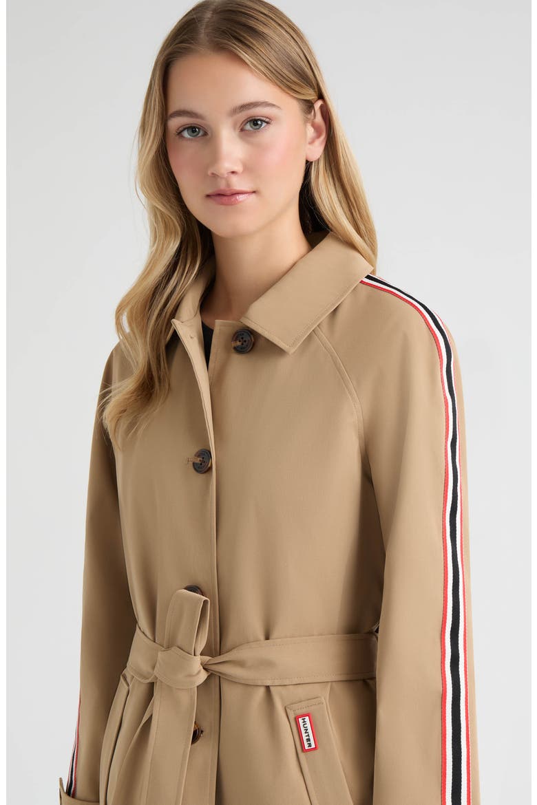 Sophia Sleeve Stripe Trench Coat, Alternate, color, BRITISH TAN