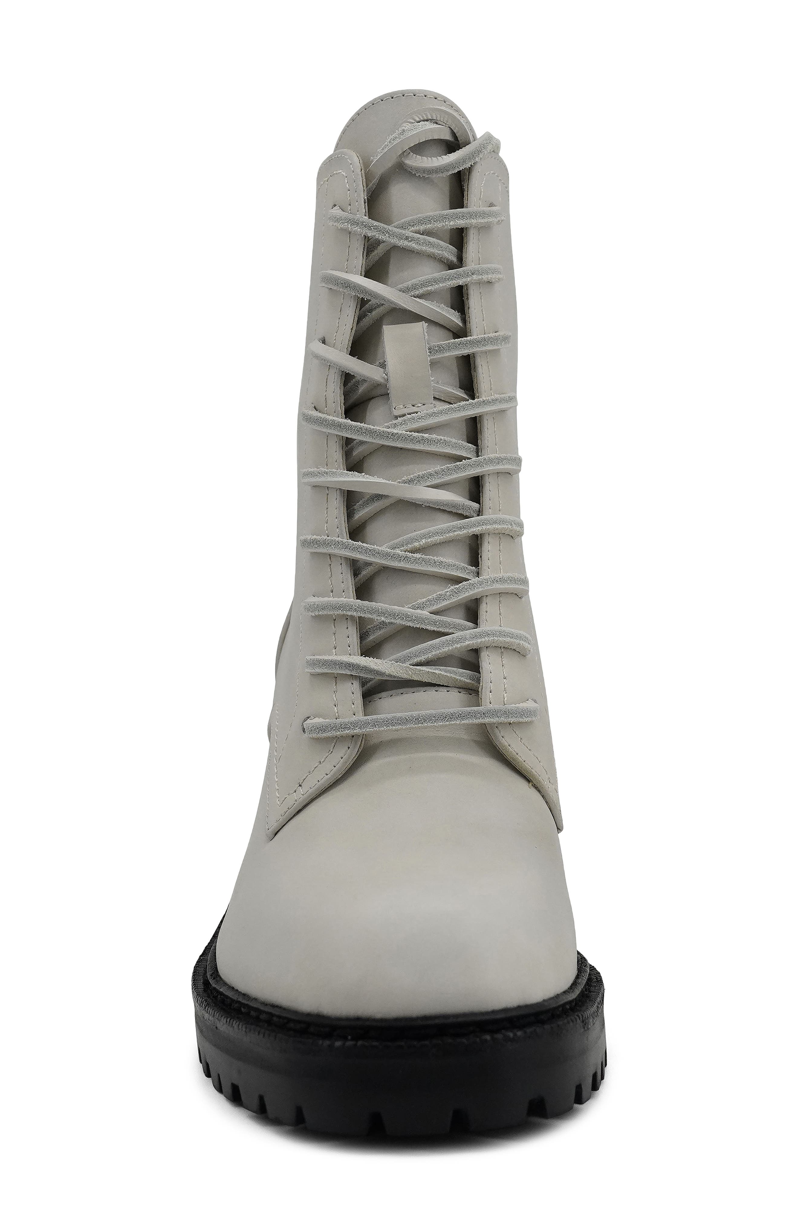 Artisan Crafted By Zigi Semi High Lace-Up Boot, Alternate, color, Cream Leather