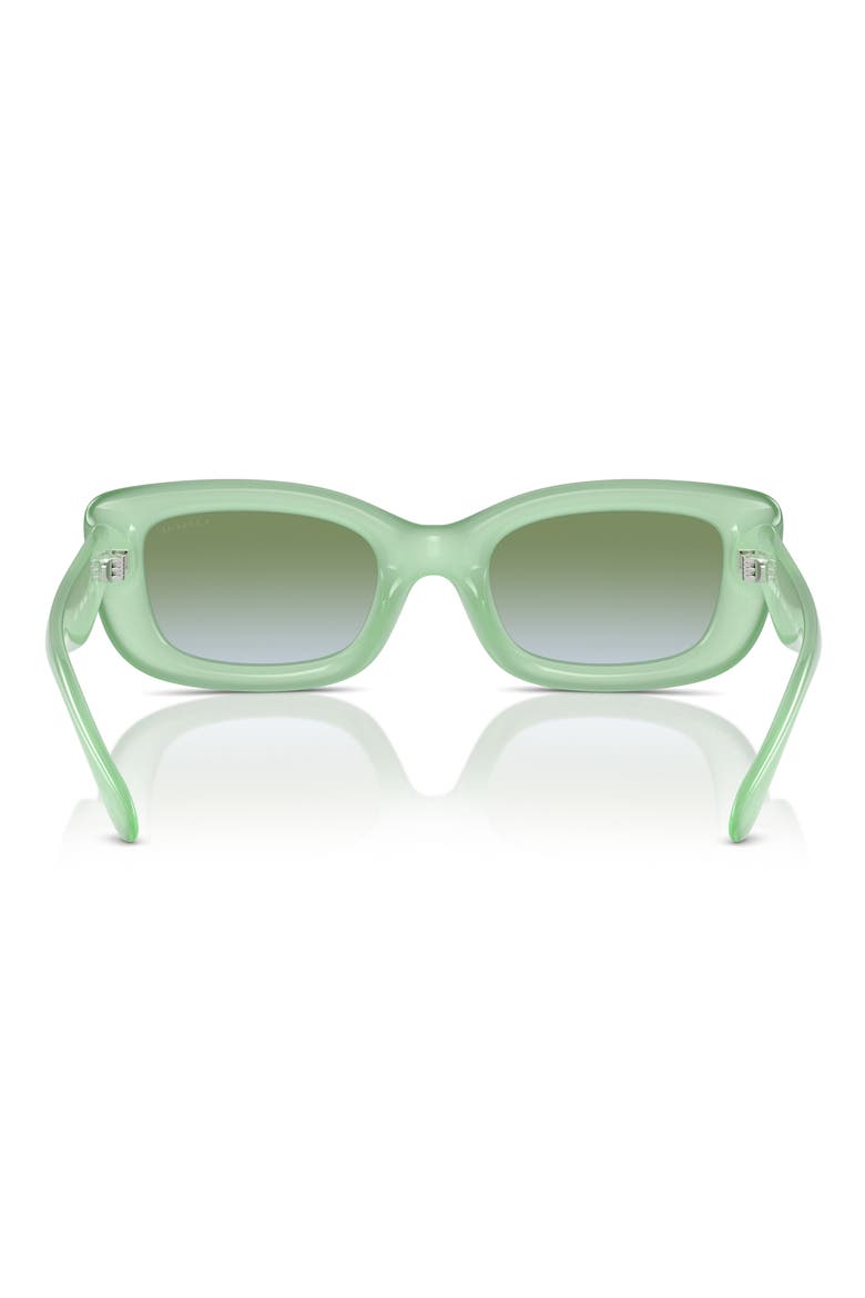 51mm Gradient Rectangular Sunglasses, Alternate, color, GREEN BLUE
