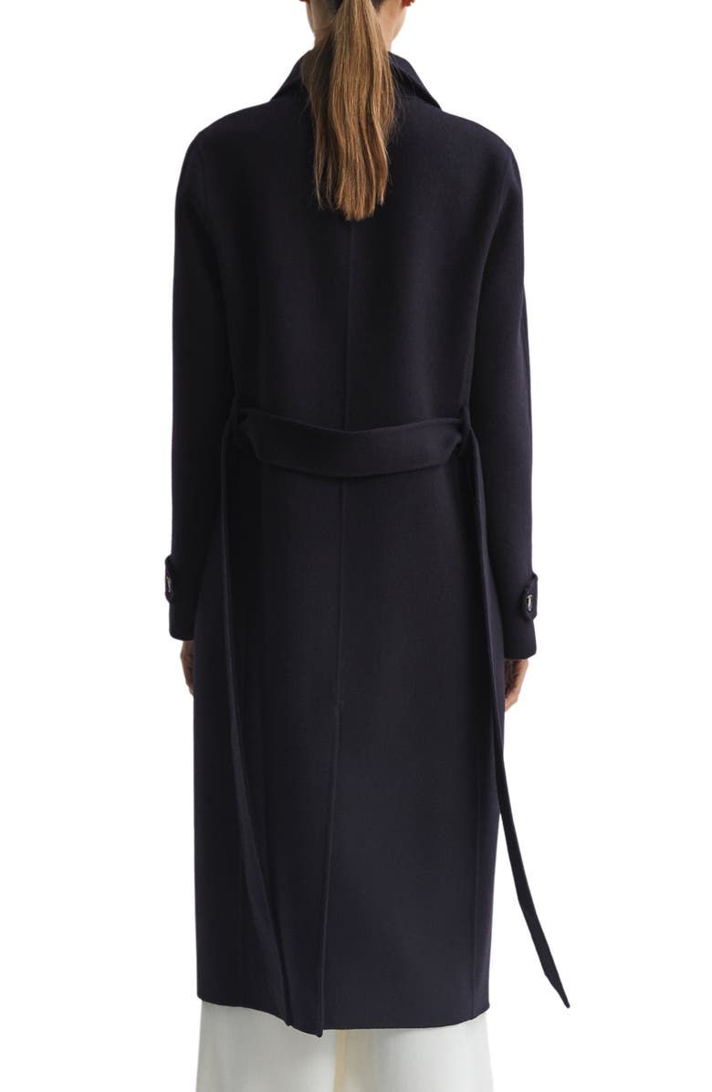 Reiss Brooks Belted Wool Blend Coat, Alternate, color, 