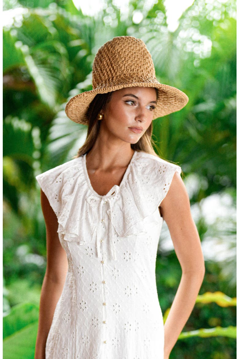 The Nina Raffia Hat, Alternate, color, Beige