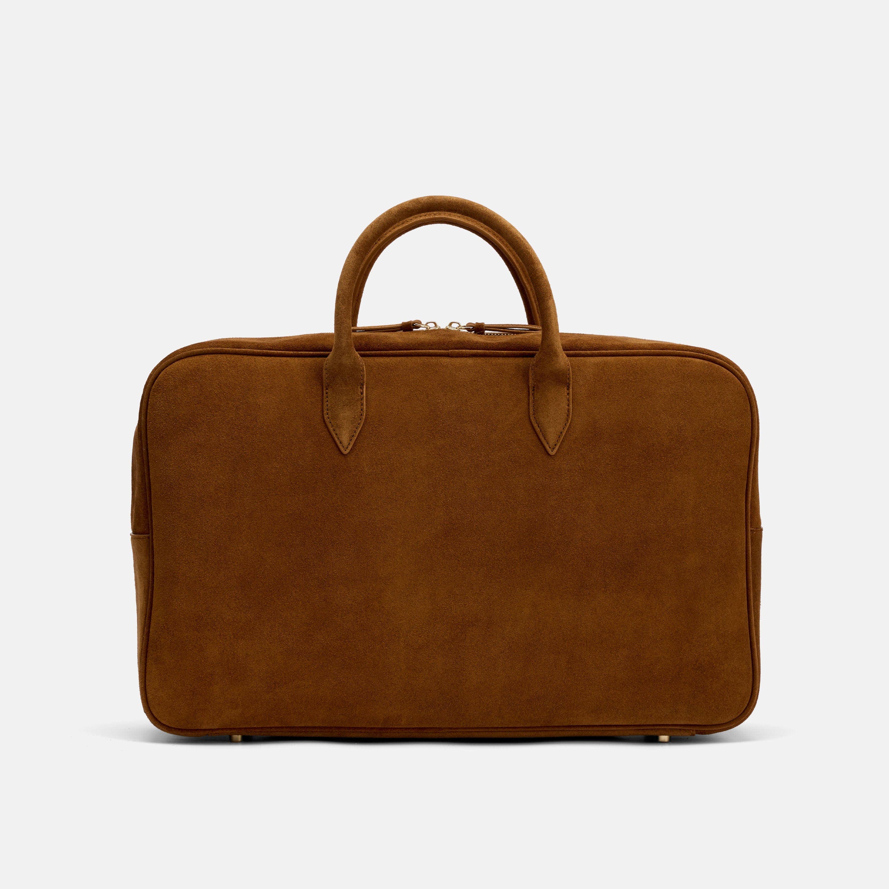 Suede Briefcase Duffle, Alternate, color, Toffee