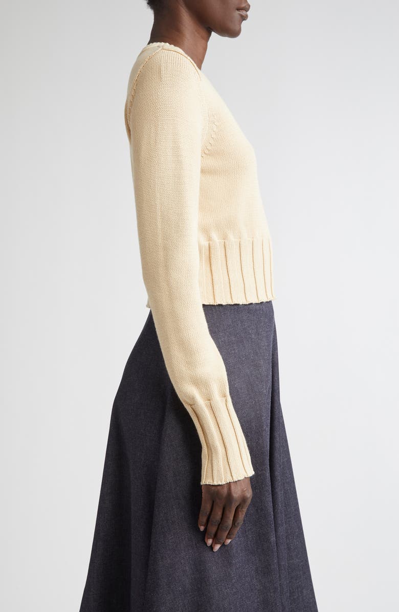 Altuzarra Livvy Crop Sweater, Alternate, color, Antique Pearl