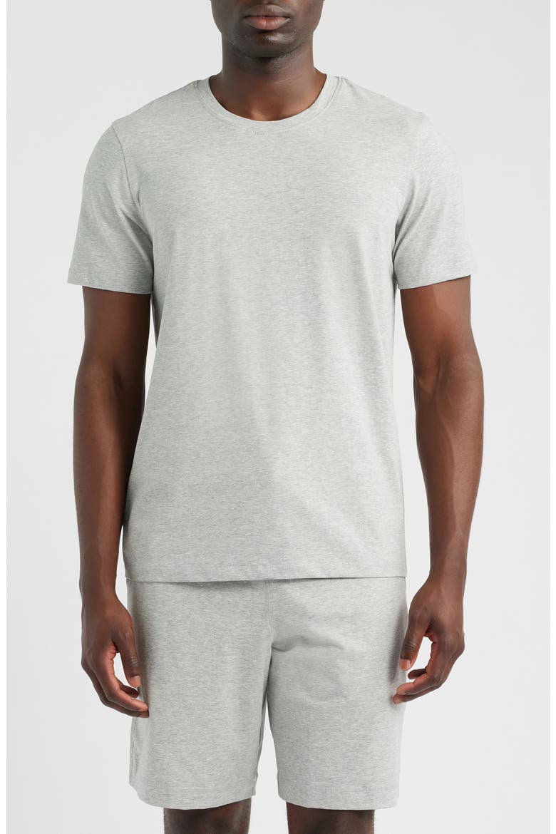 Cotton Blend Crewneck T-Shirt, Main, color, GREY HEATHER
