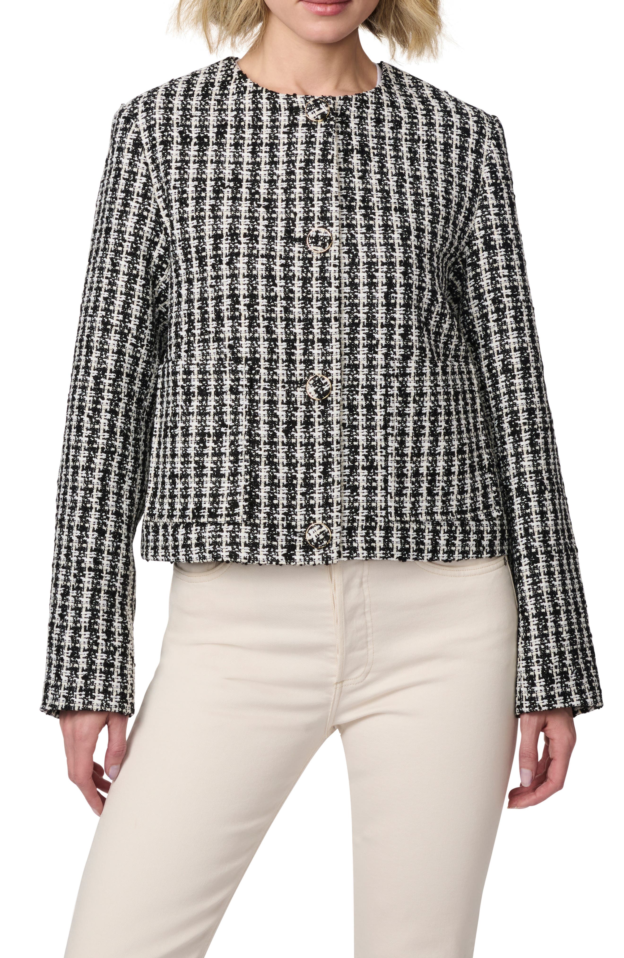 Bernardo Boxy Tweed Jacket