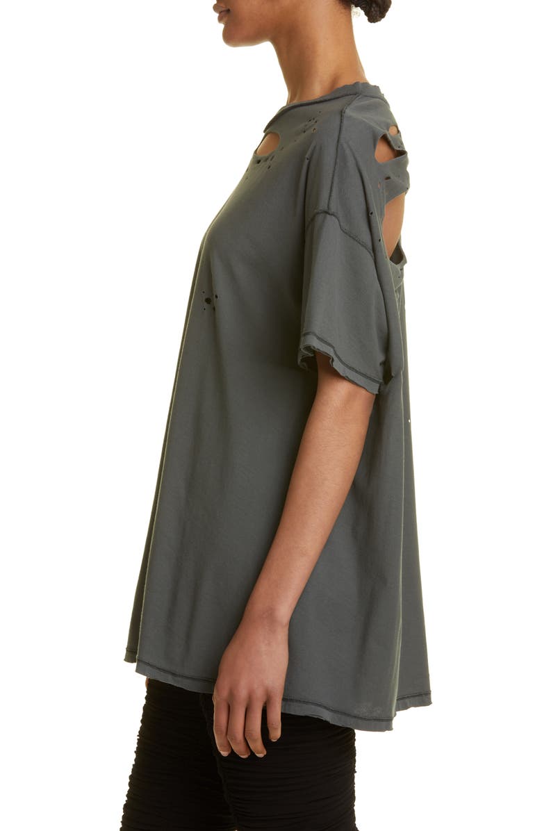 Interior Mandy Distressed Cotton T-Shirt, Alternate, color, 