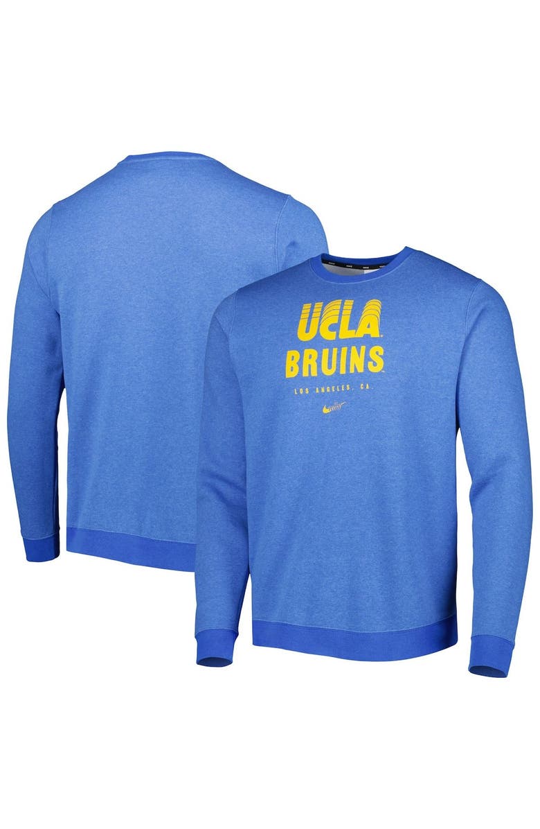 Nike Men's Nike Blue UCLA Bruins Vault Stack Club Fleece Pullover Sweatshirt, Main, color, Blue