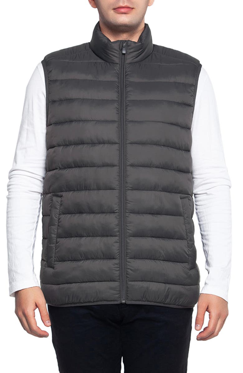 Rokka&Rolla Lightweight Puffer Vest, Main, color, Grey