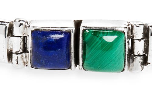 Caputo & Co . Artisan Colorblock Cabochon Bracelet In Metallic