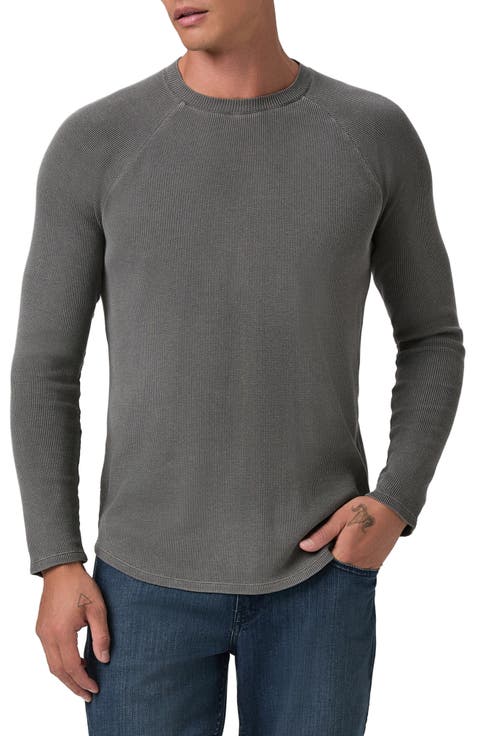 Davies Long Sleve Waffle Cotton Blend T-Shirt