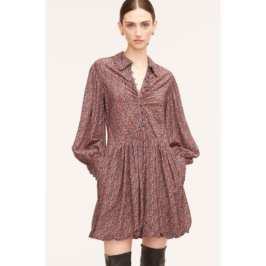 REBECCA TAYLOR REBECCA TAYLOR WHISPER ROSEEN FLEUR SILK SHIRT DRESS