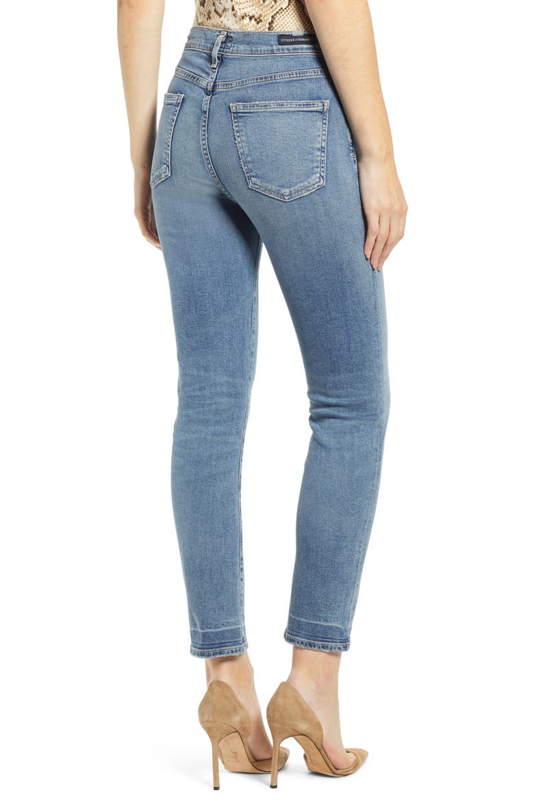 Harlow High Waist Ankle Slim Jeans, Alternate, color, CAPESIDE