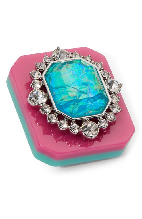 KURT GEIGER KURT GEIGER LONDON CRYSTAL SQUARE BUTTON STUD EARRINGS 