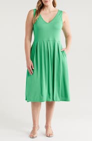 24seven Comfort Apparel Sleeveless Jersey Dress