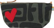 Ubuntu Life Large Convertible Pouch - Safari Kuba with Beaded Red Heart