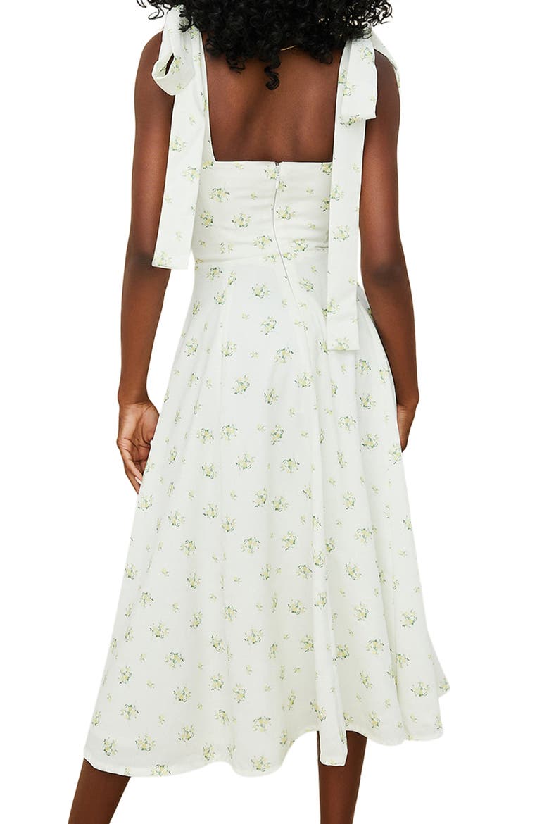 Alicia Floral Midi Dress, Alternate, color, IVORY FLORAL