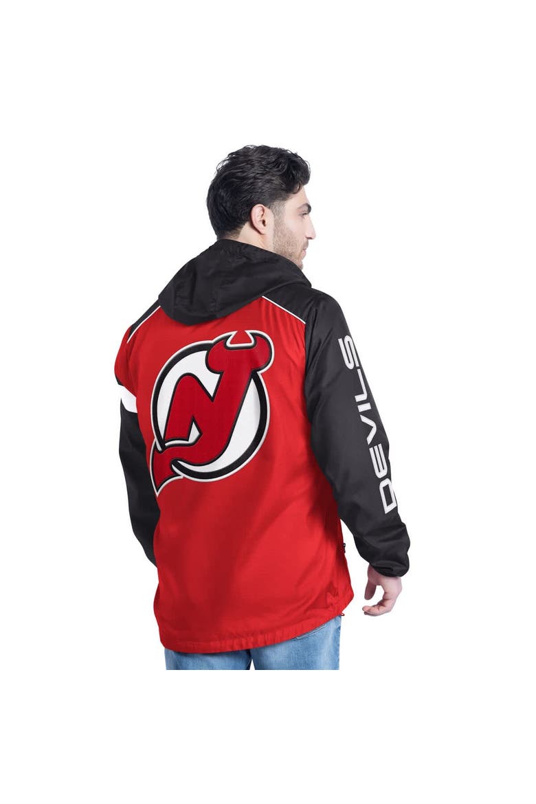 Men's G-III Sports by Carl Banks Red/Black New Jersey Devils Lateral Half-Zip Hoodie Jacket, Alternate, color, Red