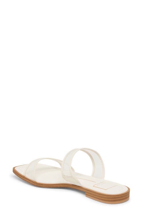 Dolce Vita Ivian Slide Sandal In White Mesh