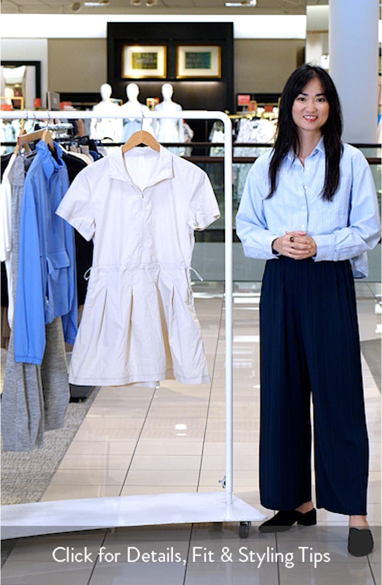 Nylon Pleated Fit & Flare Dress, sales video thumbnail