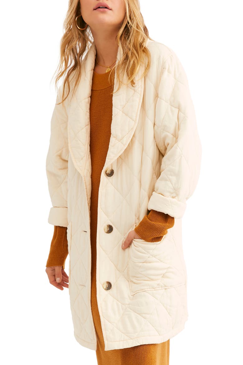 Happy Day Dreamer Quilted Jacket, Main, color, ECRU