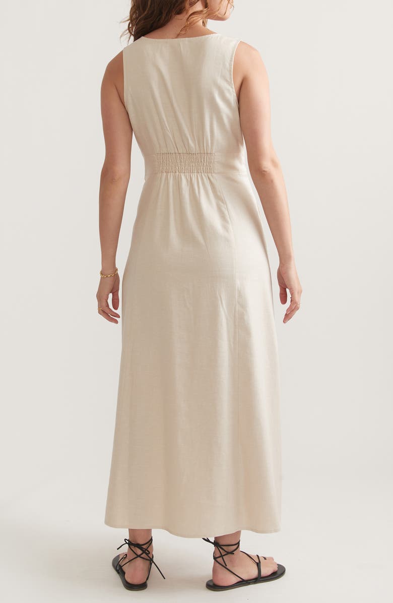 Marine Layer Camila Sleeveless Hemp Blend Maxi Dress, Alternate, color, 