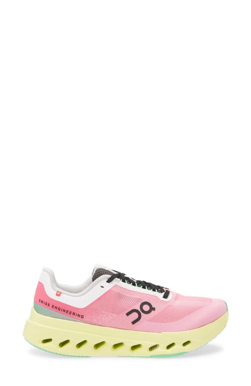On Cloudsurfer Next Sneakers In Pink/limelight