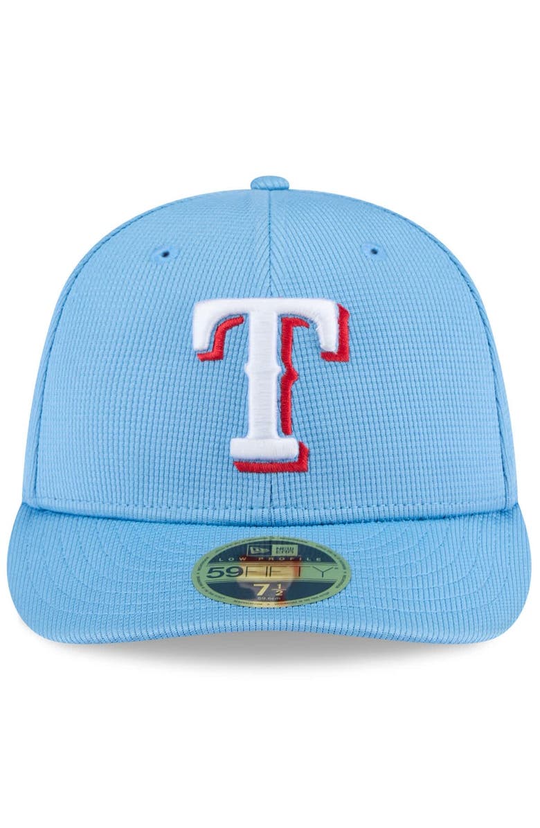 New Era Men's New Era  Light Blue Texas Rangers 2025 Spring Training Low Profile 59FIFTY Fitted Hat, Alternate, color, 