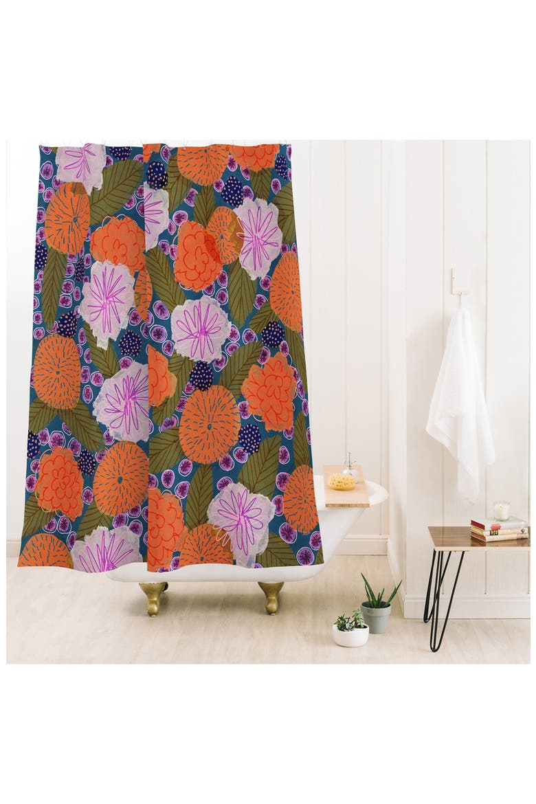 Summer Garden 9 Shower Curtain, Alternate, color, GREEN MULTI
