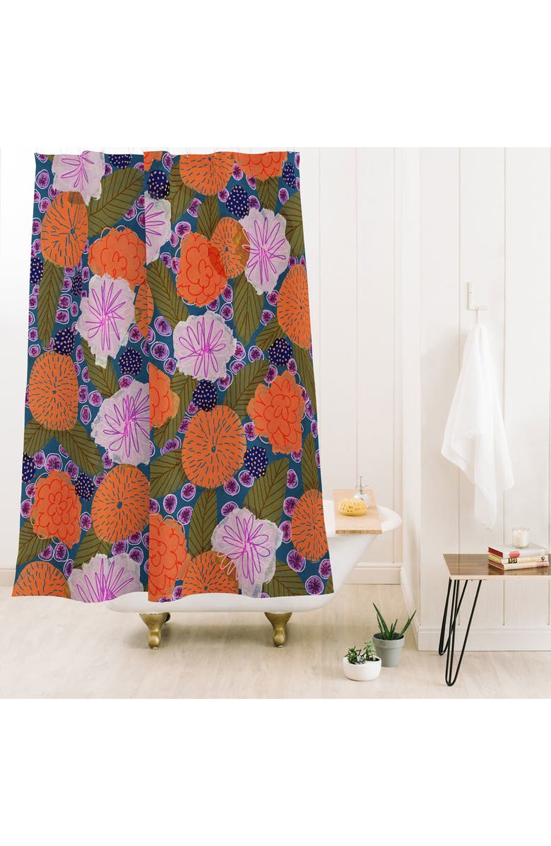 Deny Designs Summer Garden 9 Shower Curtain, Alternate, color, Green Multi