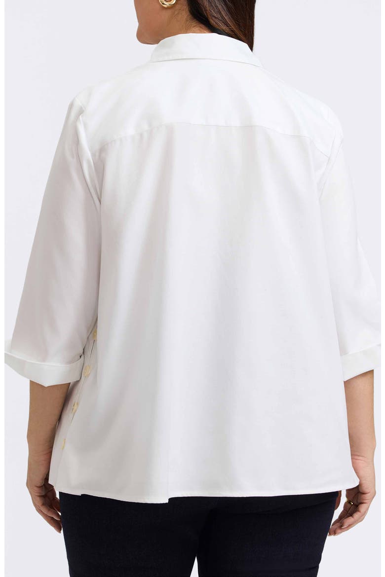 Beatrice Side Button Shirt, Alternate, color, WHITE