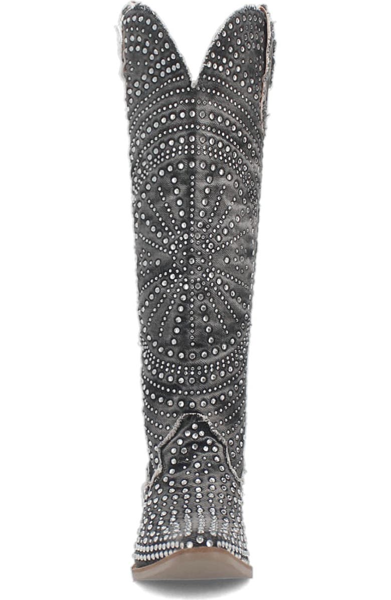 Dingo Honkeytonk Honey Knee High Denim Boot, Alternate, color,