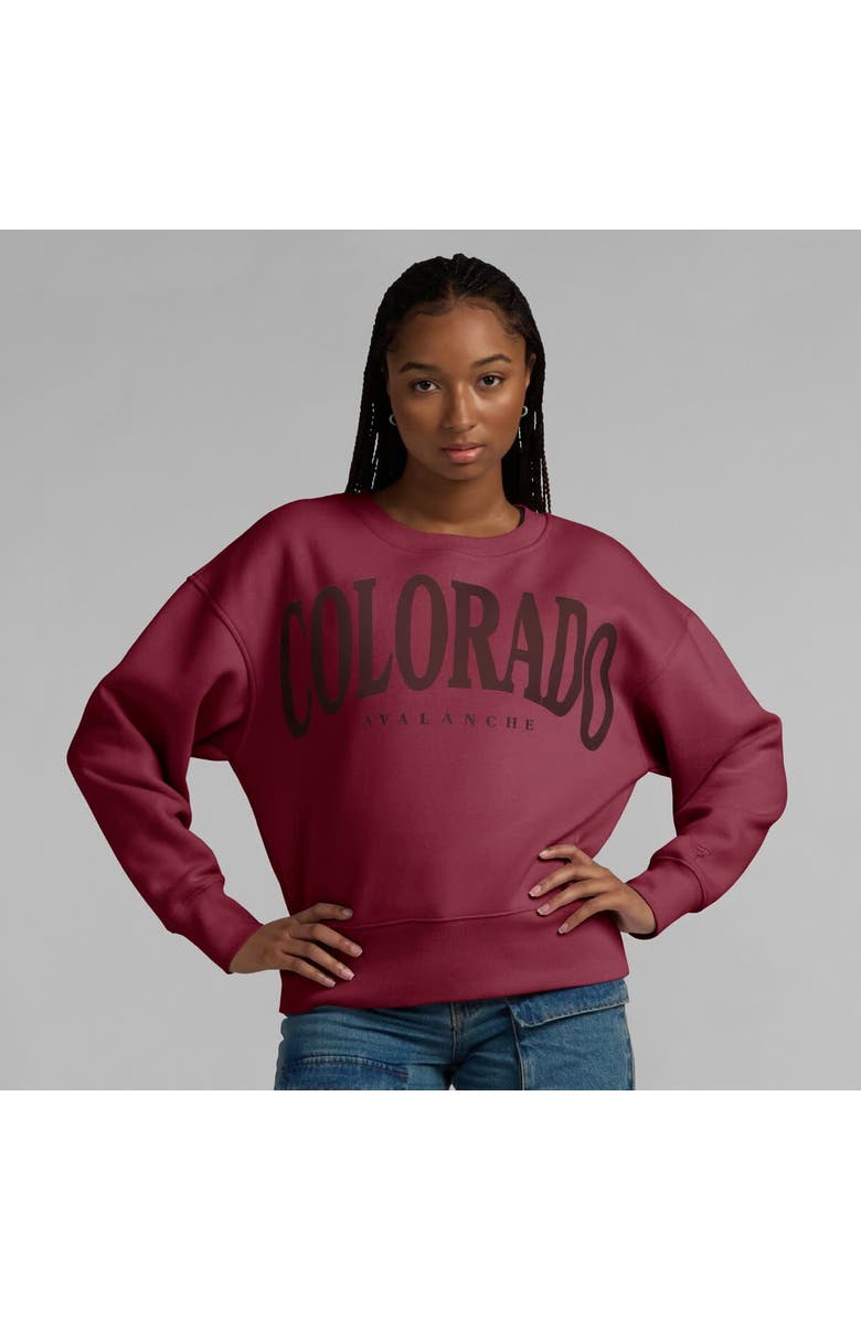 FANATICS Women's Fanatics  Burgundy Colorado Avalanche Elements Flow Pullover Sweatshirt, Alternate, color, 