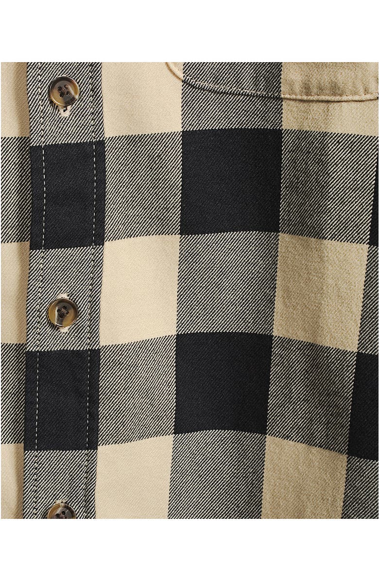 Lands' End Flagship Flannel Shirt, Alternate, color, Black/Champagne Buffalo Check
