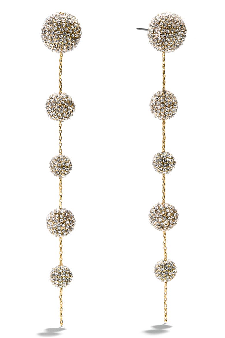 Blair Pavé Earrings, Main, color, CLEAR