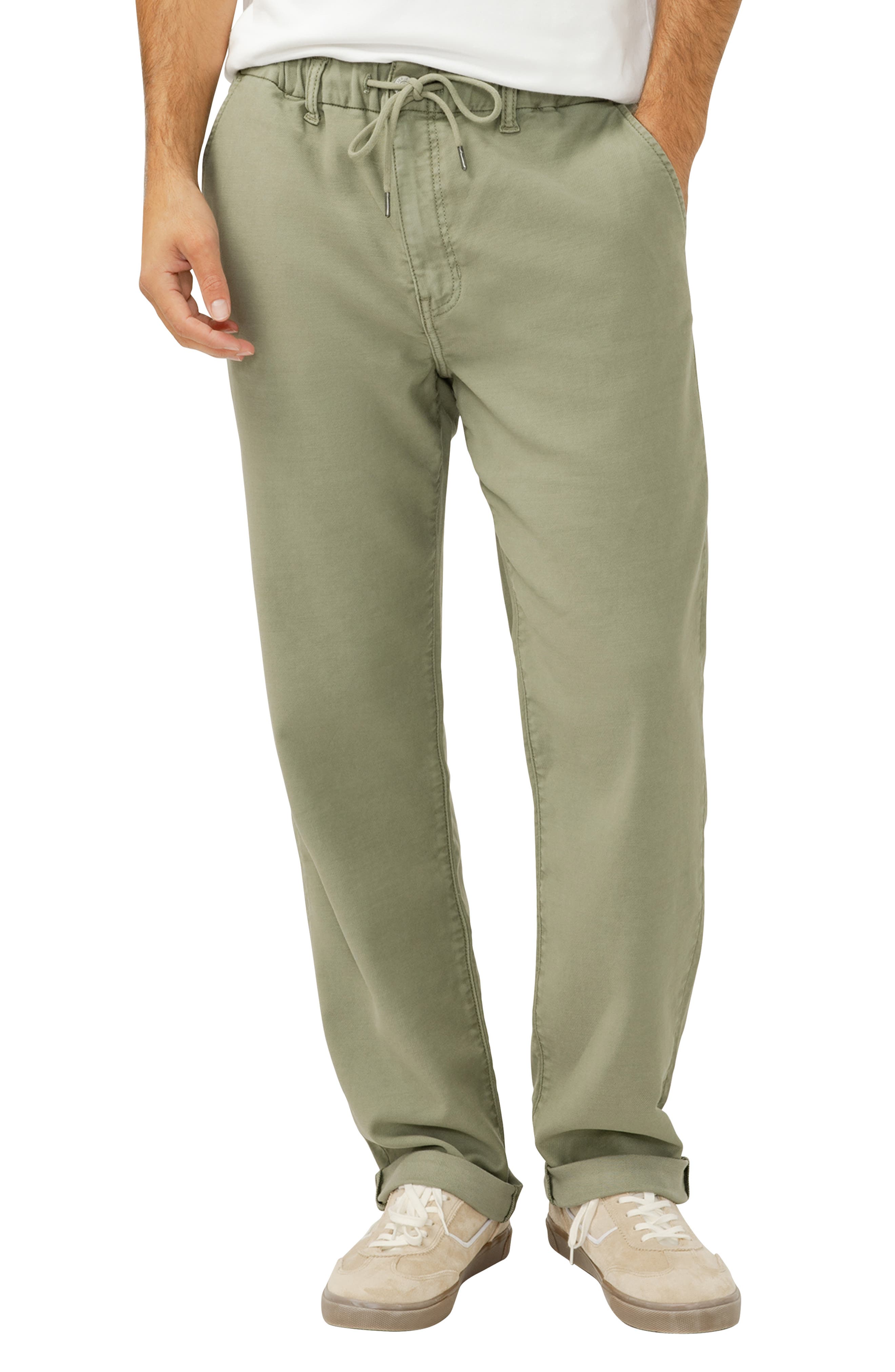 Relaxed Drawstring Waist Knit Flex Jeans - image 3