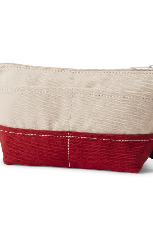 Lands' End Zipper Canvas Pouch In Multi