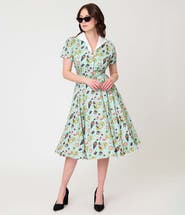 Unique Vintage 1950s Collared Shirt Dress