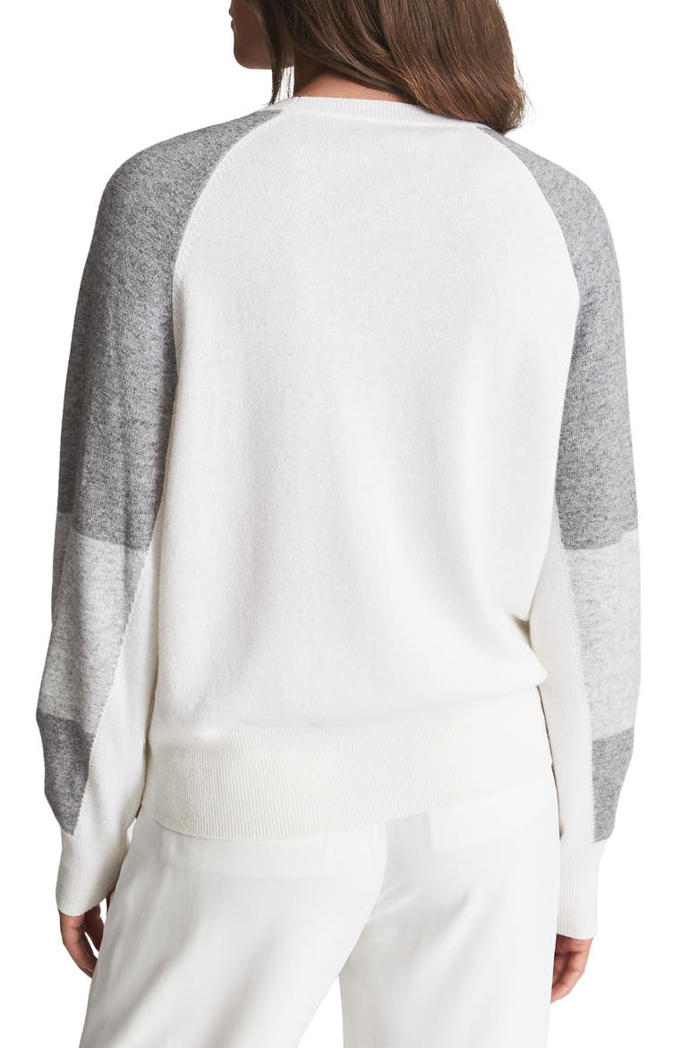 Roma Colorblock Sweater, Alternate, color, GREY/ ECRU