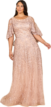 LARA New York Cape Sleeve Mother's Gown