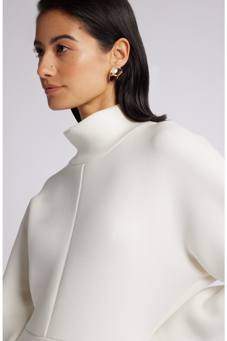 Mock Neck Midi Dress, Alternate, color, IVORY PRISTINE