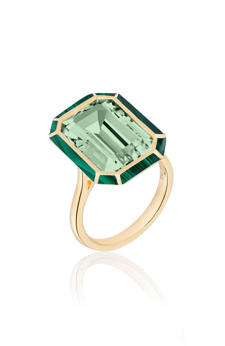 GOSHWARA Mélange Prasolite & Malachite Cocktail Ring, Alternate, color, 