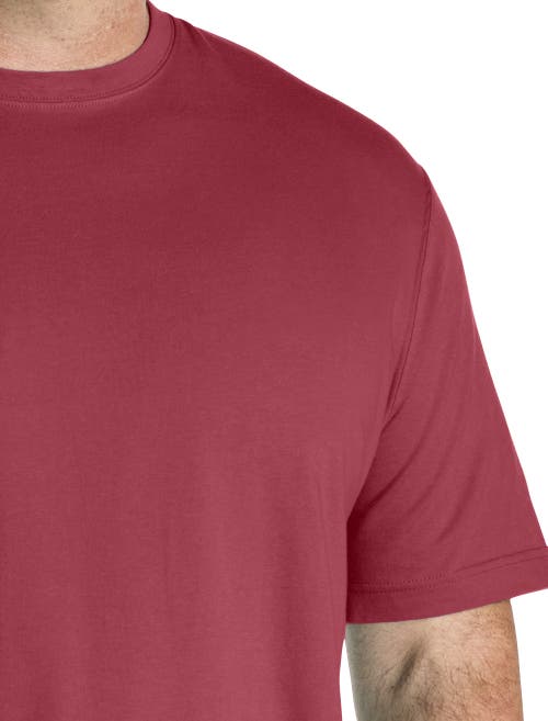 Harbor Bay By Dxl Big & Tall Moisture-wicking Jersey T-shirt In Red