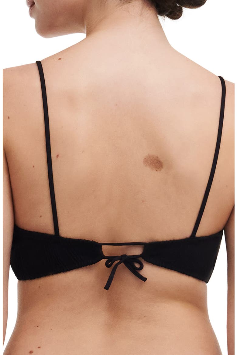 Jacquard Bikini Top, Alternate, color, BLACK