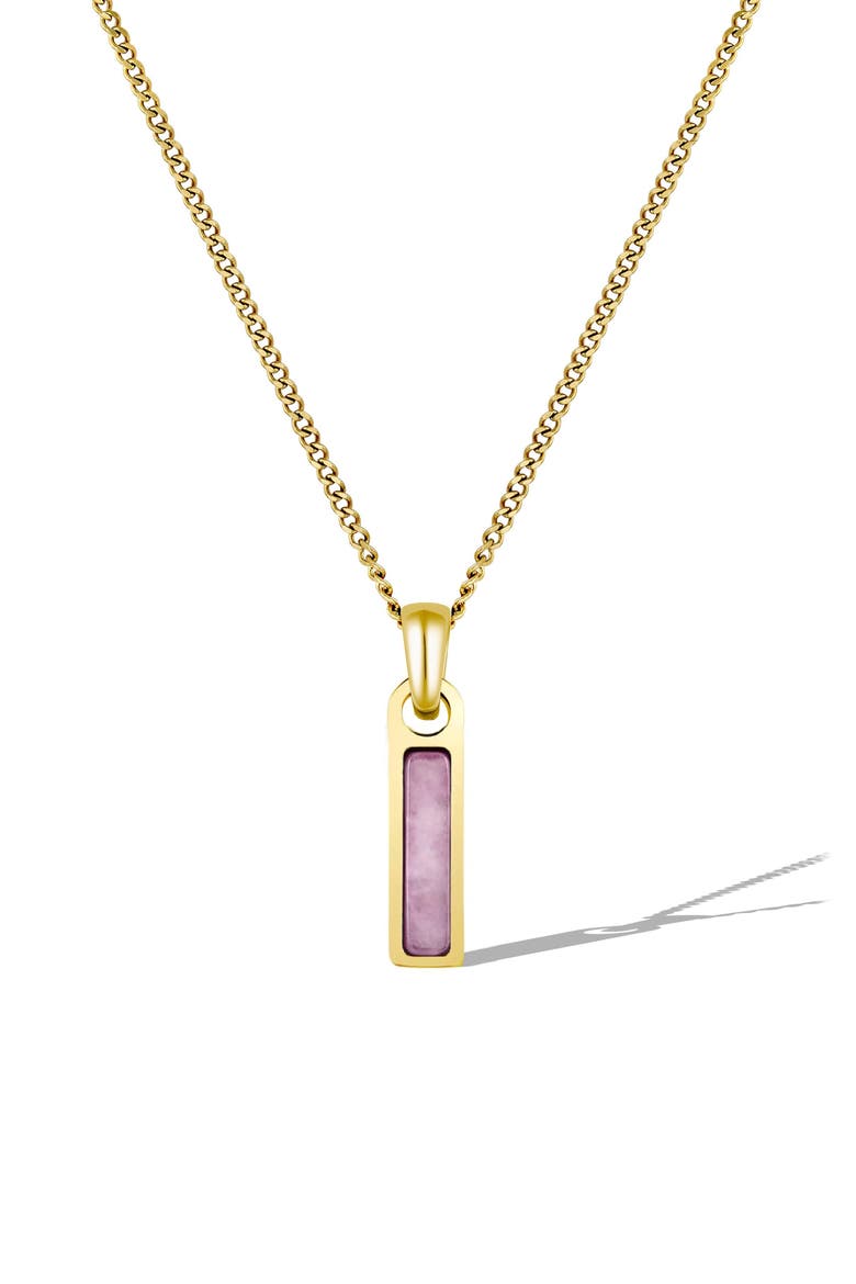 Men's Birthstone Pendant Necklace, Main, color, GOLD - OCTOBER