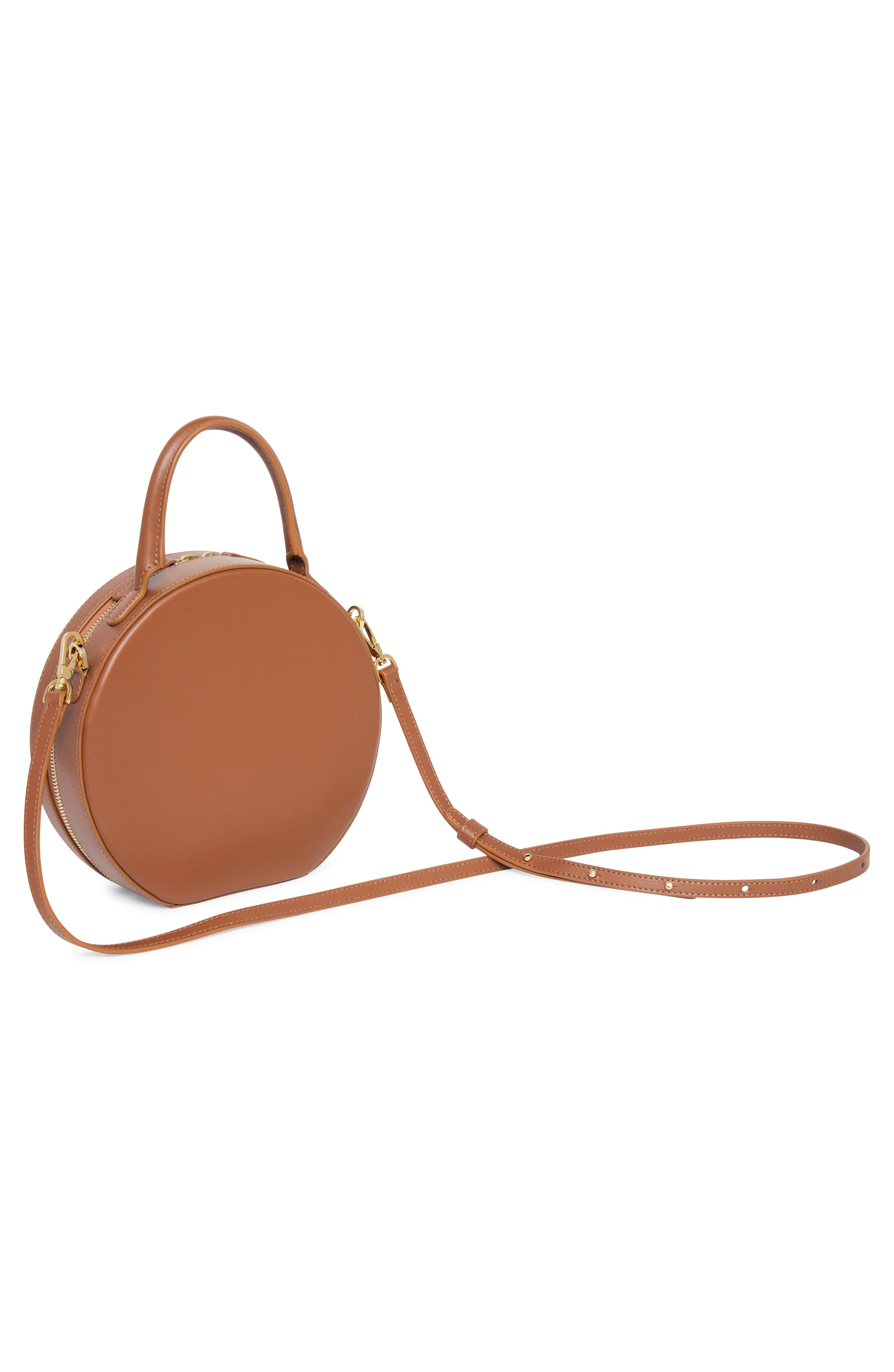 Mansur Gavriel Calfskin Leather Circle Crossbody Bag, Alternate, color, 